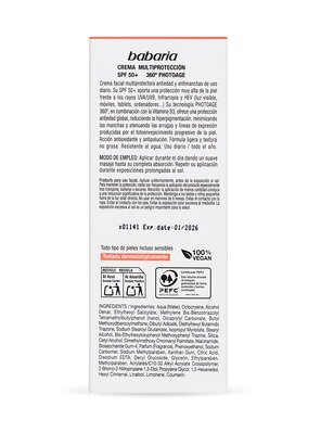 Крем сонцезахисний для обличчя Babaria SPF50+ антивіковий, 50 мл
