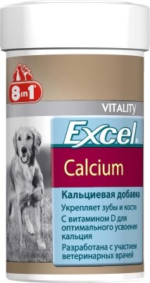 Кальцій 8in1 Excel Calcium для собак, 880 таблеток