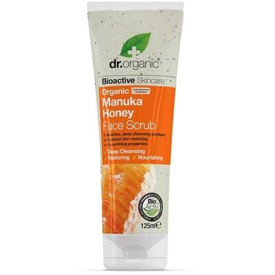 Скраб для обличчя Dr. Organic з медом манука, 125 мл