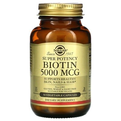 Біотин Solgar Biotin 5000 мкг вег. капсули №50