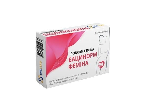 Бацинорм Феміна VitaCore капсули №30 (10х3)