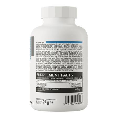 Амінокислоти OstroVit D.A.A. 3000 мг, 90 капсул