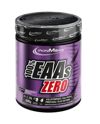 Амінокислотний комплекс IronMaxx 100% EAAs Zero Лісові ягоди, 500 г (банка)