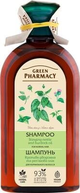 Шампунь Green Pharmacy Кропива дводомна і реп'яхова олія для нормального волосся, 350 мл