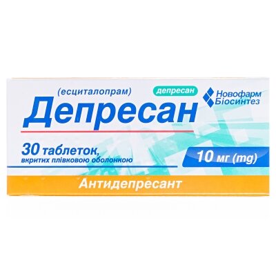 Депресан таблетки, в/плів. обол. по 10 мг №30 (10х3)