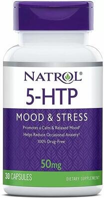 Натуральна добавка Natrol 5-HTP 50 mg, 30 капсул
