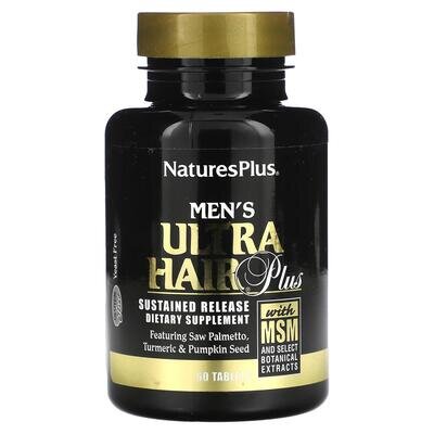 Вітамінно-мінеральний комплекс для волосся для чоловіків Nature's Plus Men's Ultra Hair Plus, 60 таблеток із уповільненим вивільненням