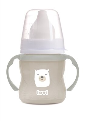 Чашка Lovi Buddy Bear, тренувальна, сіра, 35/302, від 6 месяцев, 150 мл