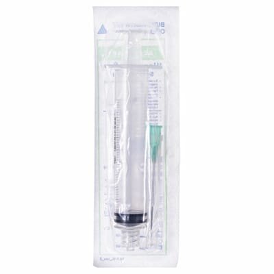 Шприц 10 мл Medicare Syringe 3-компонентний з голкою 21G (0,8 мм х 38 мм), 1 штука