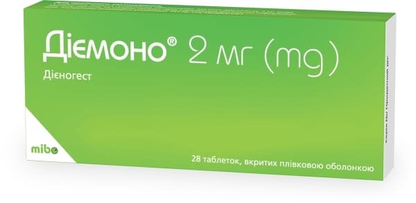 Діємоно таблетки, в/плів. обол. по 2 мг №28