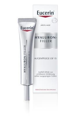 Крем для шкіри навколо очей Eucerin Hyaluron Filler + 3x Effect SPF15 проти зморшок (63536), 15 мл