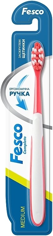 Зубна щітка Fesco Complete Medium, середнього ступеня жорсткості, 1 штука