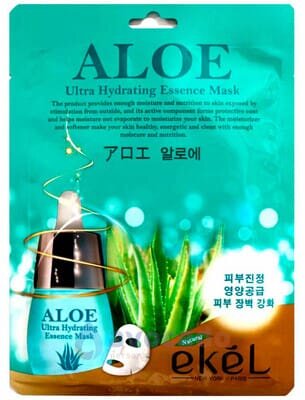 Маска тканинна для обличчя Ekel Aloe протизапальна з екстрактом алое, 25 мл