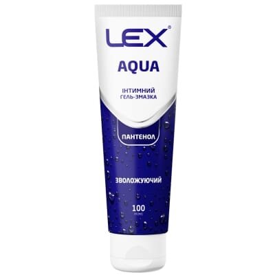 Гель-змазка інтимна Lex Aqua зволожуючий з пантенолом (лубрикант), 100 мл