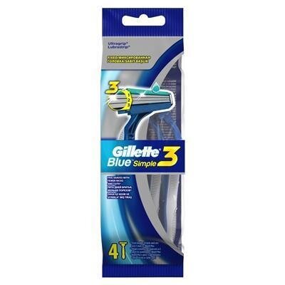 Бритви Gillette Blue 3 Simple одноразові, 4 шт