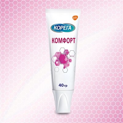 Крем Корега (Corega) для фіксації зубних протезів Комфорт, 40 г