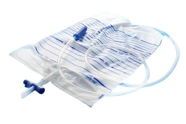 Сечоприймач Vogt Medical з хрестовим зливом, з кріпленнями, 2 л, 1 штука