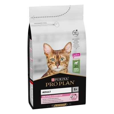 Корм сухий для дорослих котів Purina Pro Plan Delicate Adult зі смаком ягняти, 1,5 кг
