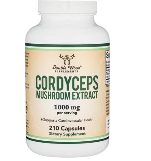 Гриб Кордіцепс Double Wood Cordyceps Mushroom Extract 1000 мг, 210 капсул