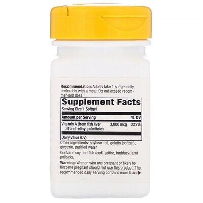 Вітамін A Nature's Way Vitamin A 3000 мкг, 100 капсул