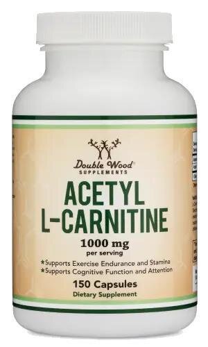 Ацетил L-Карнітин Double Wood Acetyl L-Carnitine 1000 мг, 150 капсул