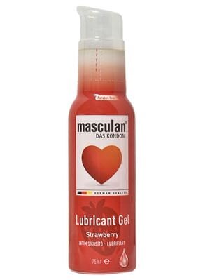 Гель-змазка Masculan Strawberry полуничний інтимний, 75 мл