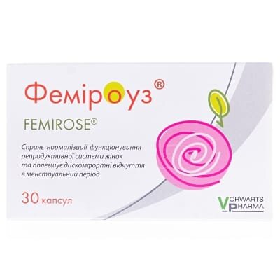 Феміроуз капсули м'як. желат. №30 (15х2)