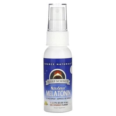 Мелатонін Source Naturals NutraSpray Melatonin спрей, смак апельсину, 59 мл