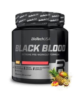 Передтренувальний комплекс Biotech Black Blood Nox+ tropical fruit, 330 г
