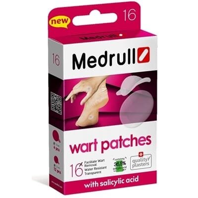 Пластир медичний Medrull wart patches від бородавок. 16 штук