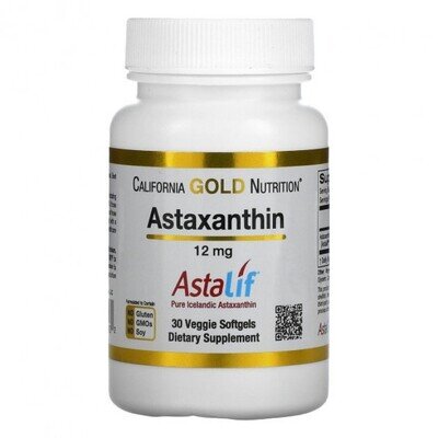 Астаксантин California Gold Nutrition Astaxanthin 12 мг веганські капсули №30