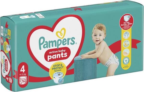 Підгузки-трусики Pampers Pants дитячі розмір 4, 9-15 кг, 52 шт