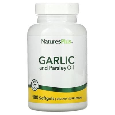 Часник та олія петрушки Nature's Plus Garlic and Parsley Oil, 180 капсул