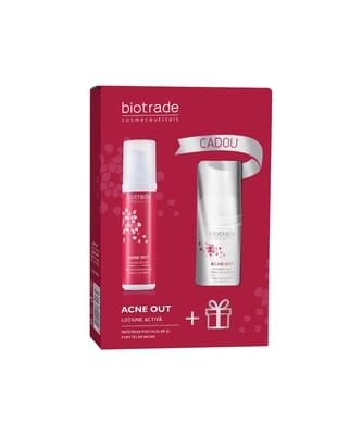 Набір Biotrade Acne Out: Активний лосьйон + Подарунок Очищаюча піна проти прищів і чорних цяток