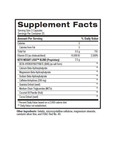 Жироспалювач BPI Health Keto Weight Loss, 75 капсул