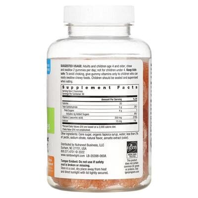 Вітамін C Rainbow Light Vitamin C Gummies зі смаком цитрусу, 60 жувальних цукерок