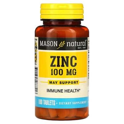 Цинк 100 мг Mason Natural Zinc, 100 таблеток
