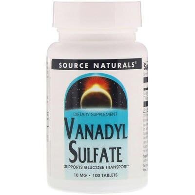 Ванадій сульфат Source Naturals Vanadyl Sulfate 10 мг, 100 таблеток