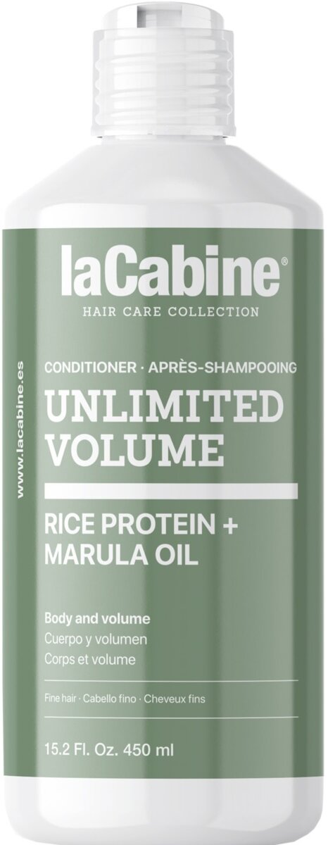 Кондиціонер La Cabine Unlimited Volume з рисовим протеїном для зміцнення та об'єму для тонкого волосся, 450 мл