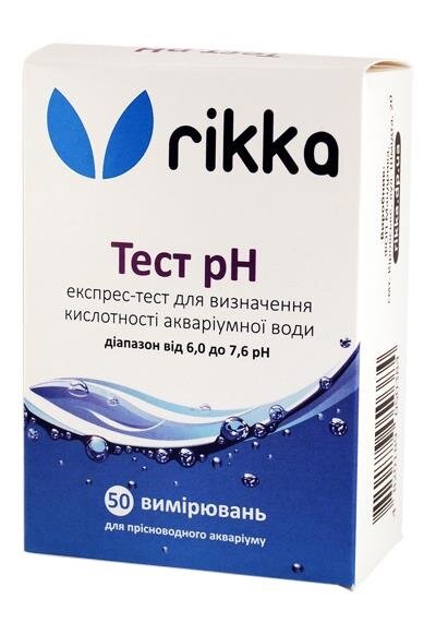 Тест рН Rikka для визначення кислотності акваріумної води, діапазон 6.0-7.6