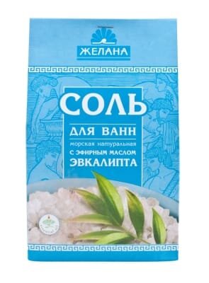 Сіль для ванн Желана з ефірною олією евкаліпту, 500 г