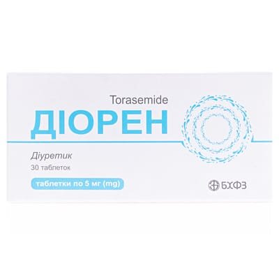 Діорен таблетки по 5 мг №30 (10х3)