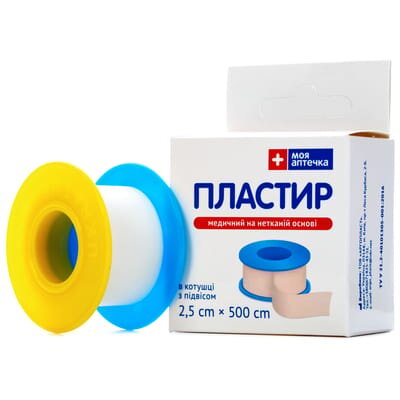 Пластир медичний Моя Аптечка на нетканій основі 2,5 см x 500 см