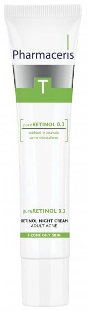 Крем для обличчя Pharmaceris T Pure Retinol 0.3 нічний з ретинолом для вікового акне, 40 мл