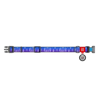 Нашийник Collar WAUDOG Nylon з QR-паспортом, малюнок Ловець снів, пластиковий фастекс, ширина 15 мм довжина 23-35 см