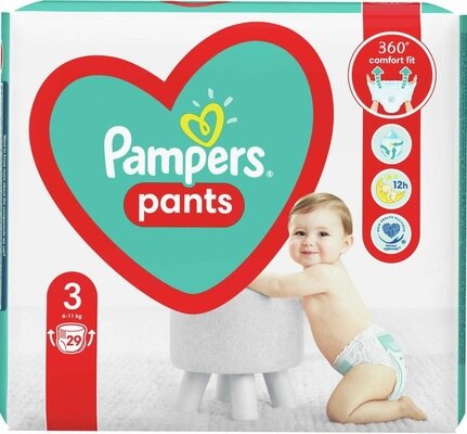 Підгузки-трусики Pampers Pants дитячі розмір 3, 6-11 кг, 29 шт