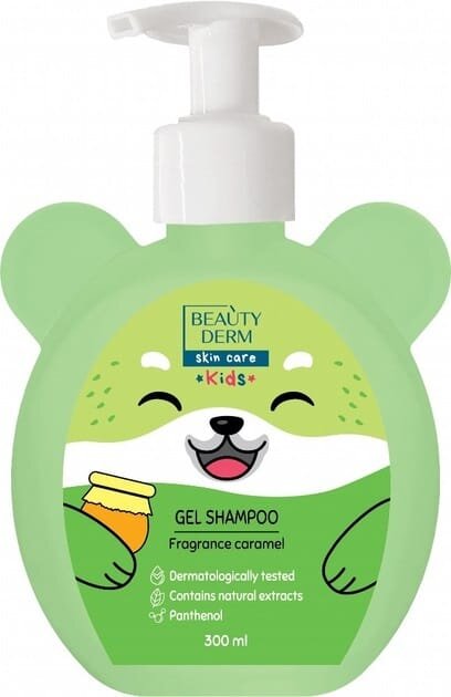 Гель-шампунь для купання Beauty Derm Kids дитячий 2 в 1 з ароматом карамелі, 300 мл