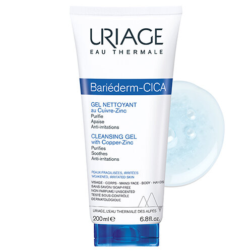 Гель Uriage Bariederm Cica очищуючий з міддю і цинком, 200 мл