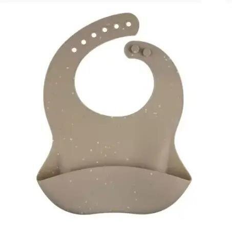 Слинявчик Canpol babies Dots силіконовий з кишенькою, бежевий