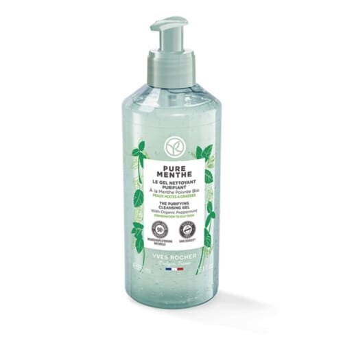Гель для вмивання Yves Rocher Pure Menthe з М’ятою для матовості, очищувальний, 390 мл